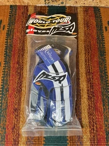 Vintage MSR Motocross Gloves World Tour Adult Small Deadstock Blue White - Picture 1 of 12