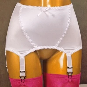 Waist Cincher Lace vintage girdle bodice hip holder 6 Straps suspenders UK - Picture 1 of 8