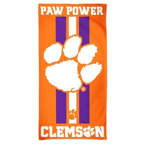 Clemson Tigers Cotton Fiber Beach Towel Cover