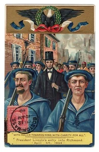 #367 Lincoln First Day Cover Boston MA on Postcard 1909 - Picture 1 of 2