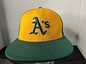 Baseballmütze Old School A's gelb und grün verstellbar - Bild 1 von 4