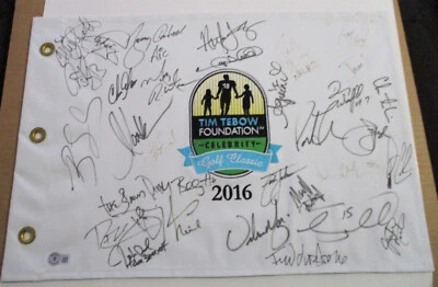 x32 Signed Banner ~  Gary Sheffield, Marcus Allen, Chipper, Tebow 🔥 Beckett COA - Image 1 of 4