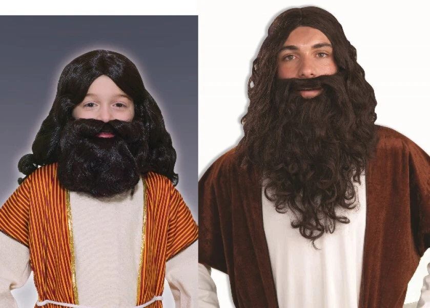 BIBLICAL FIGURE JESUS WIG AND BEARD - Image 1 of 1