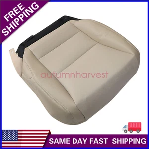 DRIVER Bottom Leather Seat Cover TAN FOR Honda Accord 2013 2014 2015 2016 2017 - Picture 1 of 10
