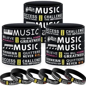 Inspirational Music Bracelets- 48 Count/ 3 Styles - Picture 1 of 4