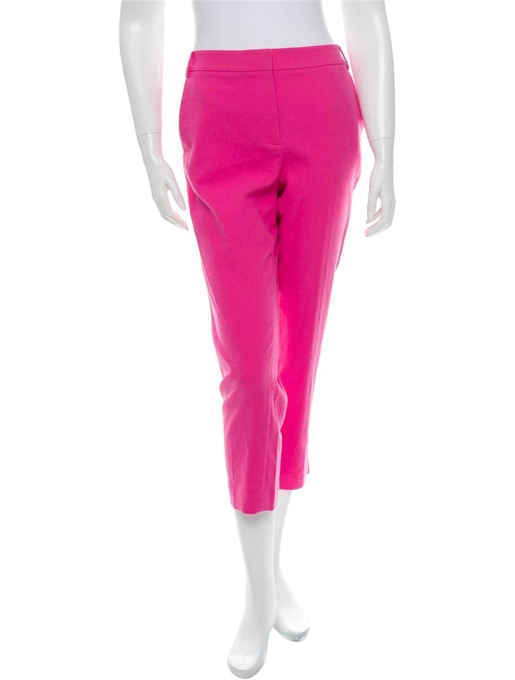 Pantalones Tibi Willa Crepe Rosa Neón Recortados/Capri Talla 8 Nuevos con Etiquetas $288 Foto 1 de 1