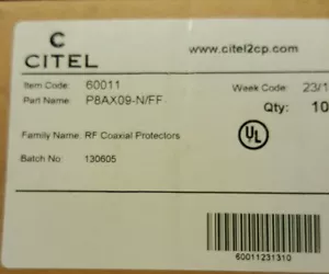 CITEL P8AX09-N/FF RF PROTEZIONI COASSIALI NUOVE IN CUSTODIA - Foto 1 di 8