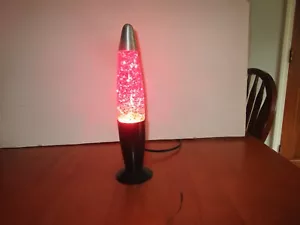 Vintage 90's 13.5" bullet shaped red glitter lava lamp - Picture 1 of 4
