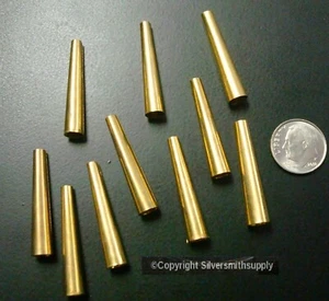Brass Cones Metal Native American Craft Jewelry Supplies Regalia Finding FPS132 - Picture 1 of 4