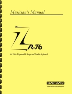 Ensoniq ZR-76 Synthesizer Keyboard OWNER'S MANUAL - Picture 1 of 12