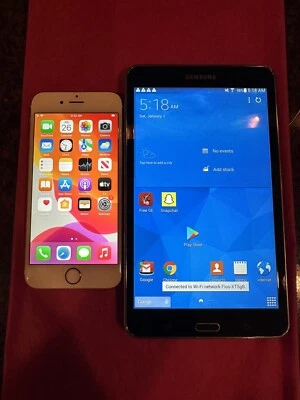 Apple iPhone 6s - 16GB - Gold (Verizon) A1688 (CDMA + GSM)  And Android Tablet - Image 1 of 4