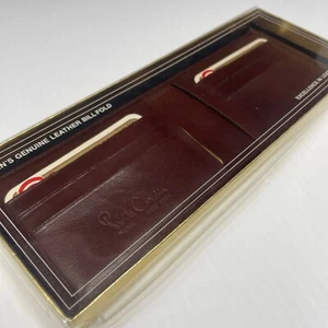 Vintage Pierre Cardin Men Brown Leather Bifold Wallet - Picture 1 of 6