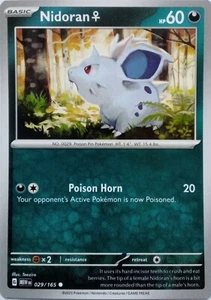 029/165 NIDORAN (F) COMMON SCARLET & VIOLET 151 POKEMON CARD - Picture 1 of 1