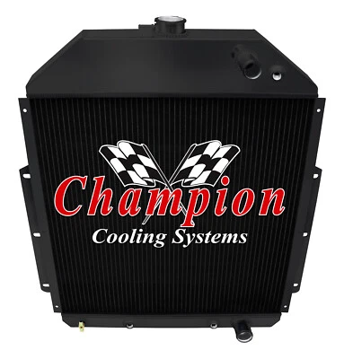 AR Champion 3 Row Black Finish Radiator for 1942-1947 Ford 1/2 Ton Pickup LS Eng - Image 1 of 4