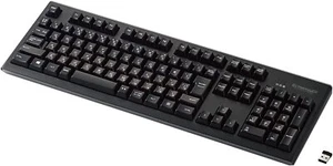 ELECOM keyboard wireless (receiver included) Premium Membrane Full keyboard - Picture 1 of 7
