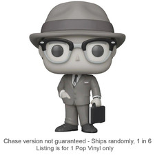 WandaVision 50s Vision B&W Funko 4" Pop! Vinyl Toy Figure Chase Ships 1 in 6