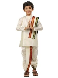 Kids-Boys-Kurta-Dhoti-Set-Indian-Ethnic-Cultural-Fancy-Party-Dress-Cotton-