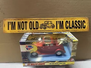 1933 WILLYS COUPE 1/24FIRST GEAR NIB CARQUEST AUTO PARTS W/FREE 3x18 METAL SIGN - Picture 1 of 12