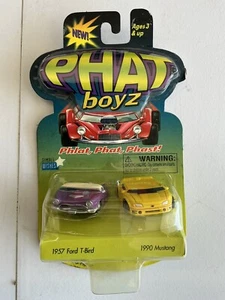 Phat Boyz 1957 Ford Thunderbird 1990 Mustang Vintage Die Cast Metal Toy Cars - Picture 1 of 2
