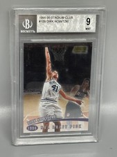 Dirk Nowitzki Rookie Card 1998-99 Stadium Club NBA Draft Pick #109 BGS 9