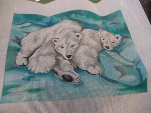 Handgemalte Eisbär Nadelspitze Leinwand  - Bild 1 von 1