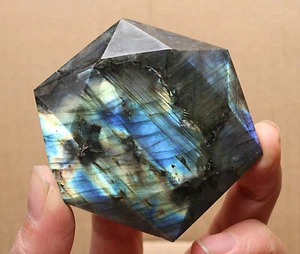 2.36‘’ Pendant Natural Labradorite Quartz Hexagon Star David Healing - Picture 1 of 8
