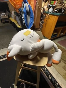Officially Licensed 18" Pokemon Sleeping Scorbunny Rabbit Plush Weighted Pillow - Picture 1 of 4