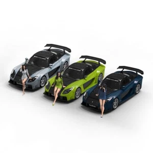 EY TM 1:64 RX7 Veilside Figure Racing Sports Model Diecast Display Car - Picture 1 of 18
