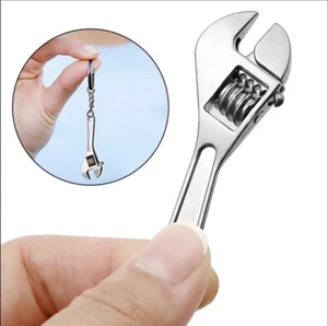 Mini Metal Adjustable Wrench Creative Metal Spanner Key Chain Keyring, Nice Gift - Picture 1 of 9