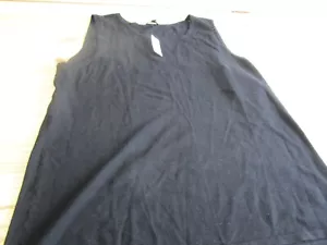 Talbots Petites Womens Tank Top Size XLp Black Scoop Neck shirt top - Picture 1 of 6