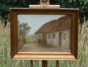 Victor Borregaard (1875-1939) - Granja - Óleo sobre lienzo - Firmado - Imagen 1 de 9
