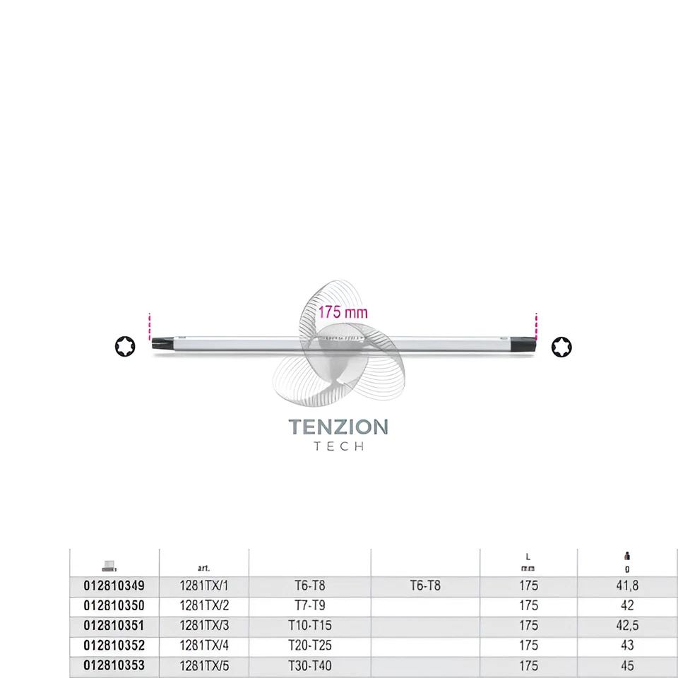 Chiave Maschio Bivalente Per Viti Torx - Beta 1281TX - Immagine 1 di 1
