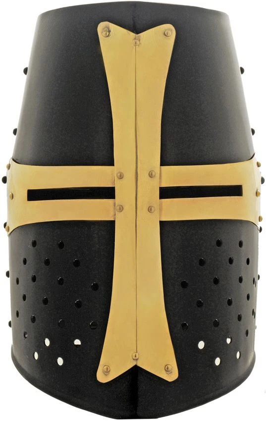Pakistan 910902BK Black/Gold Replica Crusader Knight Great Helm
