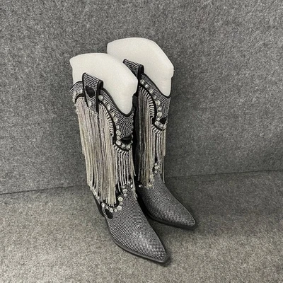 SUGAR THRILLZ Dolls Kill Present Perfect Cowboy Boots Women's Size 7 M - Image 1 of 4