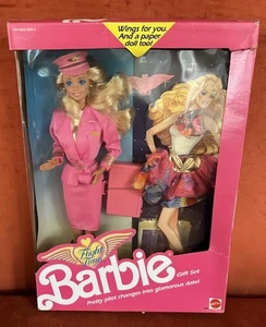 Barbie vintage 1989 Mattel Flight Time set regalo bambola nuova con scatola #9584 - Foto 1 di 11