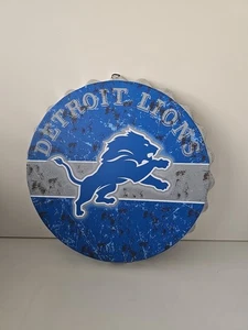 Detroit Lions Distressed Bottle Cap Sign 12.5" FOCO - Picture 1 of 3