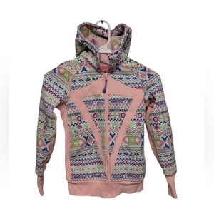 Ivivva Scuba Fleece Hooded Colorful Jacket Girls Size 8 - Picture 1 of 6