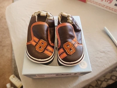 Suelas suaves Robeez niños 6/12 meses, Braedon en crema/marrón Foto 1 de 4