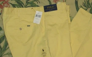 Polo Ralph Lauren gelbe Baumwolle Chino Hose Slim Fit 38 x 30 Neu mit Etikett - Bild 1 von 5