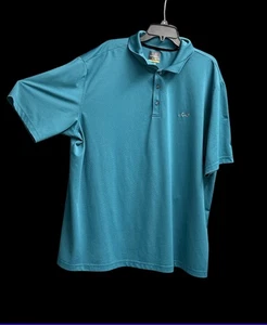 Greg Norman for Tasso Elba Five Iron Polo Golf Shirt Herren Play Dry türkis Large - Bild 1 von 6