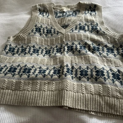ORGANIC COTTON/WOOL MIX SLEEVELESS JUMPER FROM SEASALT SIZE 20 - Image 1 of 4