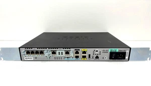 CISCO 1921 K9 V05 Router w/ 4-port EHWIC 4ESG WAN PoE & VWIC3 2MFT T1/E1 Cards - Picture 1 of 7