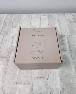 Blomus Ponto Gancio da Parete Set di 4 Rosa Polvere Pelle di Elefante Degustazione Vino Gunmetal Nuovo - Foto 1 di 12