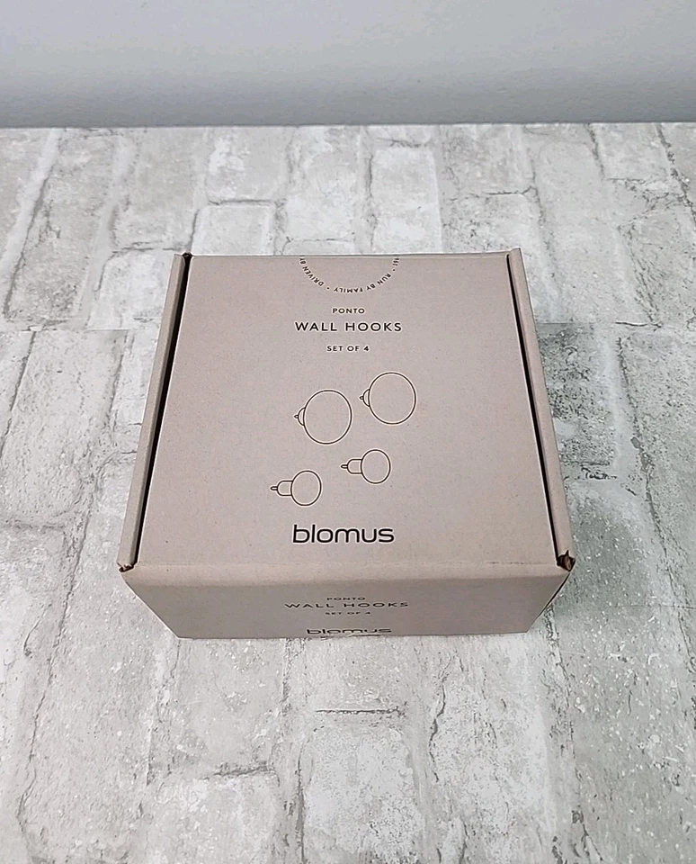 Juego de 4 ganchos de pared Blomus Ponto rosa polvo piel de elefante cata de vino Gunmetal nuevo Foto 1 de 4