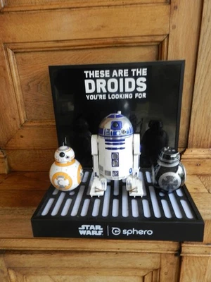 figurine star wars droids vintage présentoir qui provient d'un magasin orange - Photo 1/4