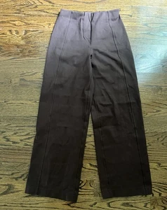 Lululemon women’s thick stretchy fabric wide leg pants Sz. M burgundy purple - Picture 1 of 6