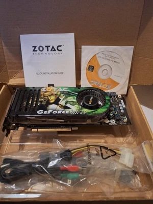 Grafikkarte Geforce Gtx 8800 (NEU MIT TREIBER CD und allen notwendigen Kabeln  - Bild 1 von 3
