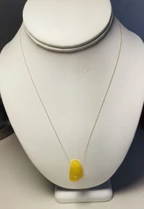 Collar Colgante Ámbar Caramelo Báltico y Cadena Fina Oro 14K VER DESCRIPCIÓN - Imagen 1 de 8