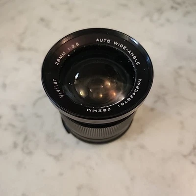 Vivitar Auto Wide-Angle 28mm 1:2.5 Lens Auto Vintage Works READ  - Image 1 of 4