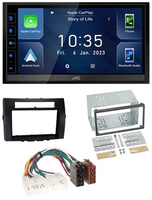 JVC DAB Bluetooth MP3 USB 2DIN Autoradio für Toyota Corolla 04-09 Verso schwarz - Bild 1 von 4
